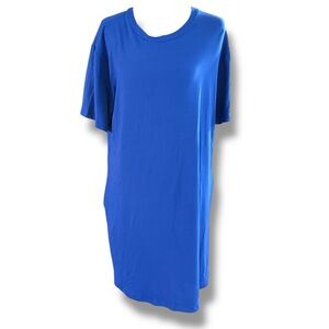Accent Royal Blue T-Shirt Dress | Size S & L | Oversized Tunic Style